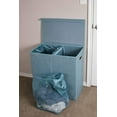 thumbnail image 3 of BirdRock Home Double Linen Laundry Hamper with Lid and Removable Liner - Light Blue, 3 of 9