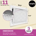 thumbnail image 2 of Simply Filters 15.5x24.5x1 MERV 11, MPR 1000, AC Furnace HVAC Air Filter (2 Pack), 2 of 8