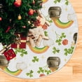 thumbnail image 5 of FMSHPON Gold Pot Rainbow Xmas Christmas Tree Skirt Stand Mat for Holiday Party Decoration Indoor Outdoor 48 inches, 5 of 6