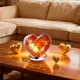 thumbnail image 6 of Uuiauoio Acrylic Decorative Sign Valentine'S Day Angel Crystal Heart 2D Flat Print Acrylic Decorative Desktop Decoration for Home Office Garden with Stand, 6 of 7
