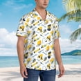 thumbnail image 3 of Sikiie construction tools Print Men's Hawaiian Shirt, Summer Beach Button Pocket Short Sleeve T-Shirt,Large, 3 of 7