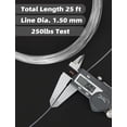 thumbnail image 5 of BLUEWING High Speed Wahoo Trolling Shock Leader with 25ft 250lb Mono Line and Stainless Steel Large Snap Swivel Wahoo Shock Leader for Saltwater Fishing, 5 of 7