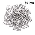 thumbnail image 2 of 50pcs Zinc Alloy Bra Buckle Adjustment Strap Buckle Clasp Clips for Underwear Bra (Silver) (19mm Diameter 25.5mm Diameter for Each 25pcs), 2 of 5