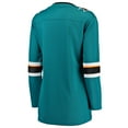 thumbnail image 3 of Women's Fanatics Teal San Jose Sharks Home Breakaway Jersey, 3 of 7