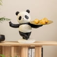 thumbnail image 2 of Bandeja Panda Adornos Almacenamiento Llaves Artesanías Resina Entrada Sala Estar Del (D) Almacenamiento Panda Bailando, 2 of 9