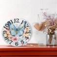 thumbnail image 6 of Butterflies Flowers Leaves 10 inch Wall Clocks Non Ticking Easy to Read Battery Decorative for Home Bathroom Kitchen Bedroom Living Room, 6 of 8