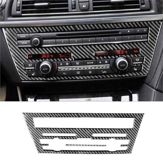 Real Bright Soft Car Interior Carbon Fiber Sticker DecorationCarbon Fiber Interior Radio Console Cover For BMW 6 Series F12 F13 2011-18Auto Car Protection Interior Accessories
