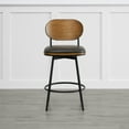 thumbnail image 5 of CHITA Swivel Counter Bar Stool with Metal Legs Set of 3, 5 of 10