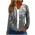 thumbnail image 2 of Women's Zip Up Y2K Hooded Jackets 2025 Fashion Print Hoodies Loose Long Sleeve Fall Winter Outfits Casual Sweatshirts Jacket with Pocket, 2 of 4