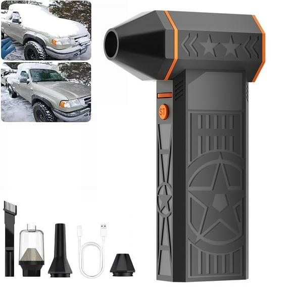 Bxaolu 2025 Upgraded 5000W Thermal Snow Blower - 3 Levels Adjustable, Efficient Turbine, Portable Thermal Blower, Portable for Car Defrost,Snow&Dust Removal (Black)