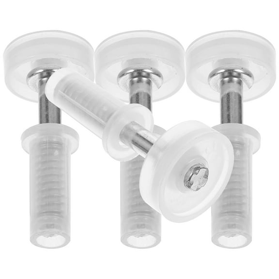 4 Pcs Bifold Door Hinges Sliding Hardware Kit Bottom Pivot Suite White Plastic