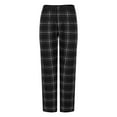thumbnail image 4 of Yyeselk Men's Slim Fit Suit Pants Stretch Flat-Front Stripe Plaid Dress Pants Skinny Casual Business Work Trousers Black XXL, 4 of 5