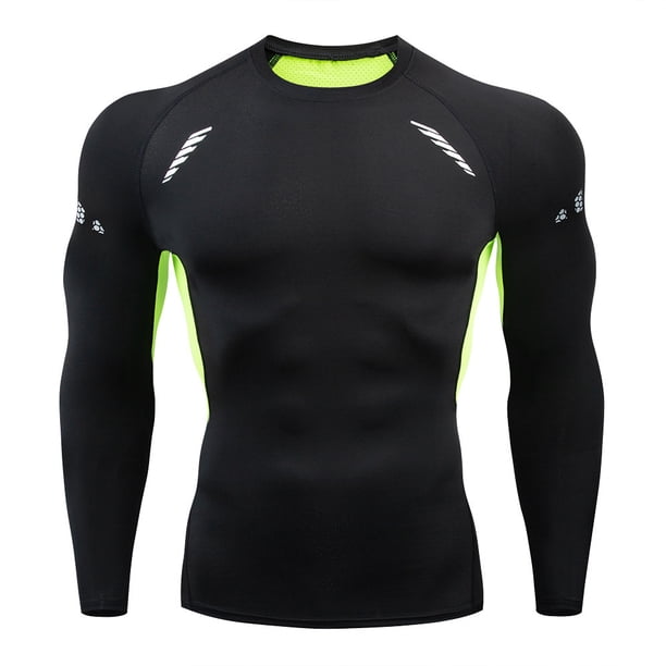 Traje deportivo de alta elasticidad europeo y americano Traje de baloncesto de secado rápido ajustado para hombres Traje de entrenamiento deportivo de manga larga para correr que absorbe la humedad