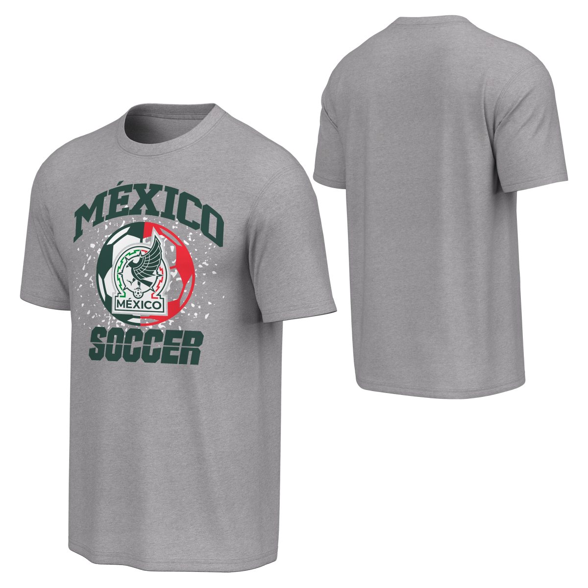 Mexico National Team Men's Gray Soccer Ball Tee