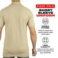 thumbnail image 5 of Access Men's Short Sleeve Classic Uniform Pique Polo Shirt (Khaki, 6X-Large) AP21, 5 of 8