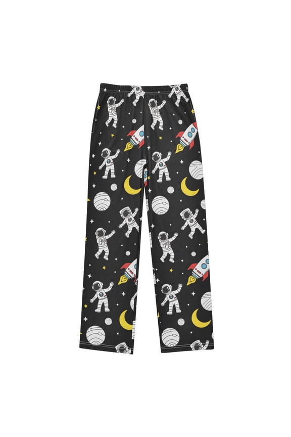 Astronaut Space Pattern Pajama Pants Soft Lightweight Lounge Pants Bottoms Sleep Pants Warm Comfy