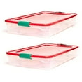thumbnail image 2 of HOMZ 60 Quart Latching Holiday Underbed Storage Container, Clear (4 Pack), 2 of 8