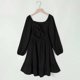thumbnail image 4 of Vestido Largo de Manga Larga de Color Sólido de Moda Y Cómodo para las Niñas con Falda Plisada de Cinturón para Diario, Viajes, Vacaciones, Fiestas de Cumpleaños, 4 of 9