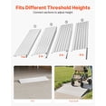 thumbnail image 6 of VEVOR Door Threshold Ramp, 4 inch Rise, Aluminum Alloy Threshold Ramp Rated 800 lbs Load Capacity, Handicap Ramps for Home Steps for Wheelchair, Scooters, Power Chairs, Walkers, Bicycle, Tri, 6 of 6