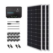 Renogy 300 Watt 12 Volt Monocrystalline Solar Starter Kit for off-grid applications - Black/Grey