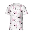thumbnail image 5 of Vsdgher Cute Poodle Dog Print Men's Dry Fit Mesh Athletic Shirts Moisture Wicking Tennis T-Shirt Tops, 5 of 9
