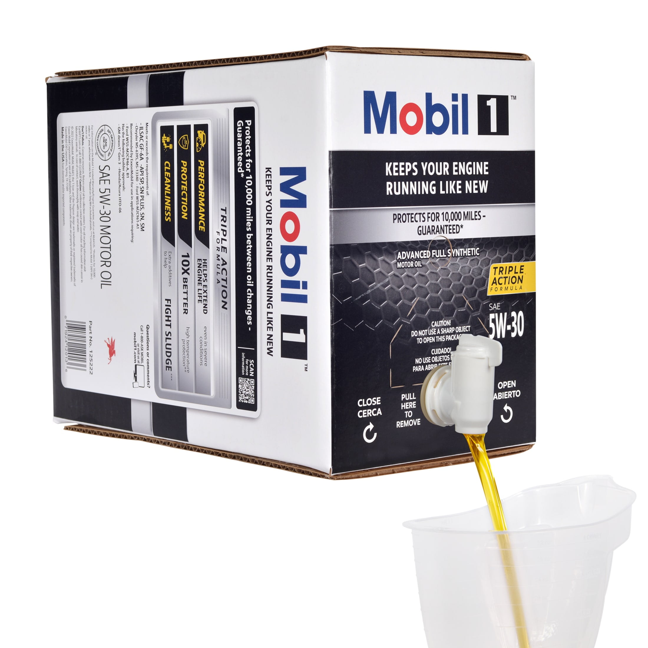 Mobil 1 Advanced Full Synthetic Car Motor Oil 5W-30, 12
