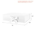 thumbnail image 4 of PKGSMART Large Gift Boxes with Ribbons, 5 White Gift Boxes with Magnetic Lids, 13.5x9x4.1 inches, 4 of 6