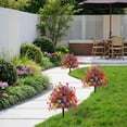 thumbnail image 2 of Clearance | Colorful Artificial Flowers with Detachable Garden Stake, Morning Glory Bush Yard Stakes Plastic Floral for Courtyard Garden Patio Outdoor Decoration, 2 of 5