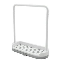 Kitchen Detachable Bar Towel Drying Rack Bathrooms Storage Organizer Rack Blanket Display Rack for Dishcloth Sponge Soap[Gray]