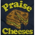 thumbnail image 2 of Praise Cheeses Jesus Foodie Meme Men's Graphic T Shirt Tees Brisco Brands X, 2 of 4