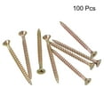 thumbnail image 3 of Uxcell M5 x 60mm Phillips Flat Head Carbon Steel Color Zinc Plated Wood Screws 100 Pack, 3 of 5