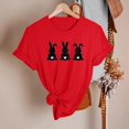 thumbnail image 4 of TSADFHJI Tank Tops for Women Built in Bra Full Support Womens Spring Summer Rabbit Printed Short Sleeve O Neck T Shirt Top Xxl Red, 4 of 5