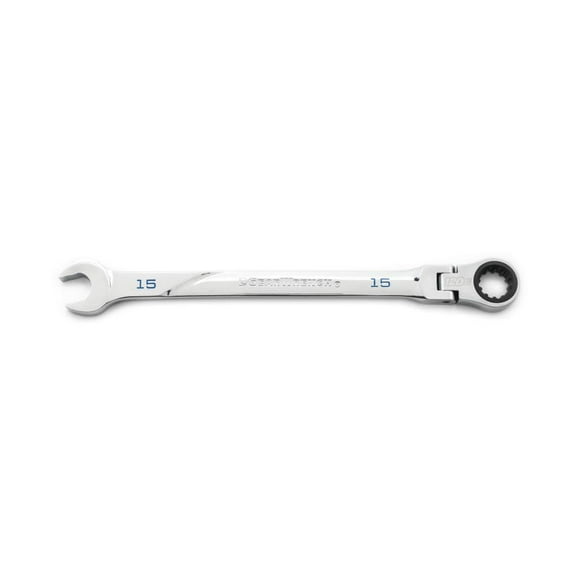 Gearwrench-86215C 120XPô Flex Combination Ratcheting Wrench, Universal Spline XL, 15mm