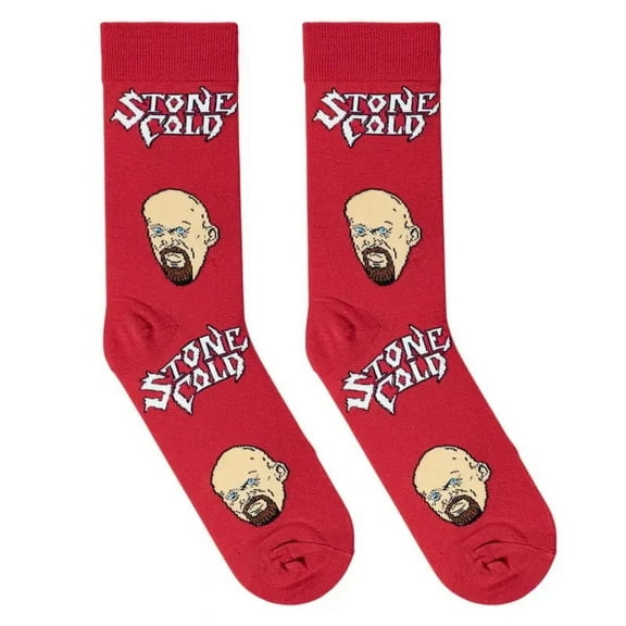 Crazy Socks Stone Cold Socks Unisex -  Steve Austin Fun Print Novelty Crew Socks