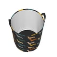 thumbnail image 3 of Balery Plaid Dachshund Round Laundry Basket with Handles Waterproof Freestanding Laundry Hamper for Clothes Toys in the Dorm and Family-, 3 of 8