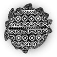 thumbnail image 6 of Abstract Ottoman Cover, Motif in Grunge Art, 2 Piece Slipcover Set with Ruffle Skirt for Square Round Cube Footstool Decorative Home Accent, Standard Size, Charcoal Grey and White, by Ambesonne, 6 of 6
