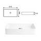 thumbnail image 3 of Lavabo Ovalín Rectangular Cerámico Blanco De Sobreponer 61cm, 3 of 5
