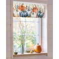 thumbnail image 4 of Valances for Windows Thanksgiving Fall Rod Pocket Cafe Window Treatments Valance Curtains for Kitchen Bathroom Laundry Basement Windows 42"x12", 4 of 6