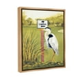 thumbnail image 4 of Stupell Industries Heron & Clubhouse Sign Animals & Insects Painting Brown Floater Framed Canvas Art Print Wall Art, 25 x 31, 4 of 10