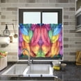 thumbnail image 4 of Yayeee Kitchen Curtains Tier Pair Light Filtering 27"x36" Rod Pocket Short Cafe Window Panel, Vibrant Leaves Pattern, 4 of 7