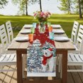 thumbnail image 3 of Red Bear Christmas Table Runner 70 Inches Long, Cotton Linen Table Runner Dresser Scarf, Xmas Tree Snowflake Fabric Tablerunners for Dining Coffee Tables Wedding Holiday Party 13"x70", 3 of 8