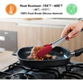 thumbnail image 2 of Premium Stainless Steel Locking Kitchen Tongs with Silicon Tips, Set of 2-9" and 12"(Red), 2 of 19