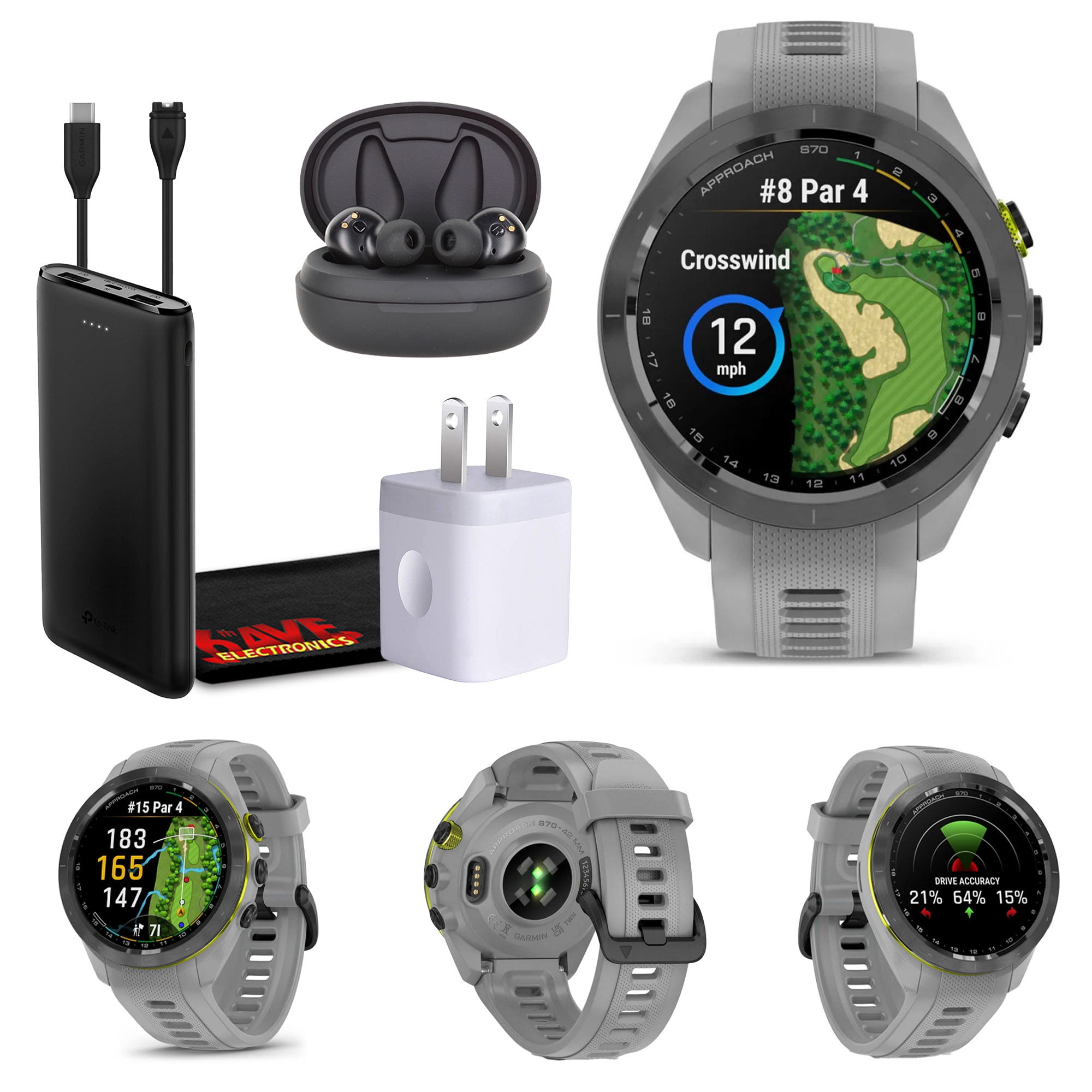 Garmin Approach S70 42mm Golf GPS Smartwatch - Gray