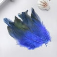 thumbnail image 2 of yotijay 50 Pieces Feathers for Crafts Chicken Feather Decorations Handicraft Accessories Blue, 2 of 9