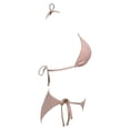 thumbnail image 3 of Traje de Baño Ocean Pacific para Mujer Bikini con Textura y Cintas Ajustables en Top y Bikini Rosa Talla M 2 Piezas, 3 of 4