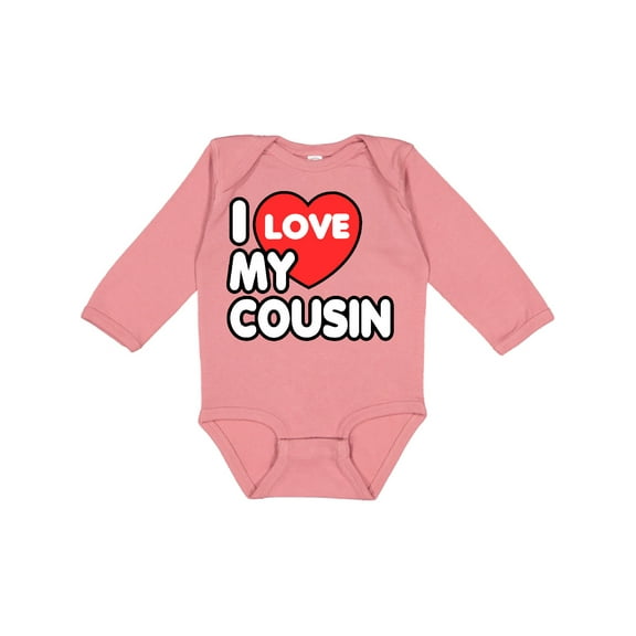Inktastic I Love My Cousin Boys or Girls Long Sleeve Baby Bodysuit