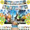 thumbnail image 4 of Suministros de fiesta de cumpleaños palworld, pancarta de globo, vajilla, Decoración de Pastel, Baby Shower, 4 of 5