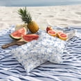 thumbnail image 6 of 2 Pack Outdoor Waterproof Throw Pillow Covers,Watercolor Blue Bow Decorative Square Pillow Case Patio Pillowcases for Chair Couch Sofa 16x16in, 6 of 9