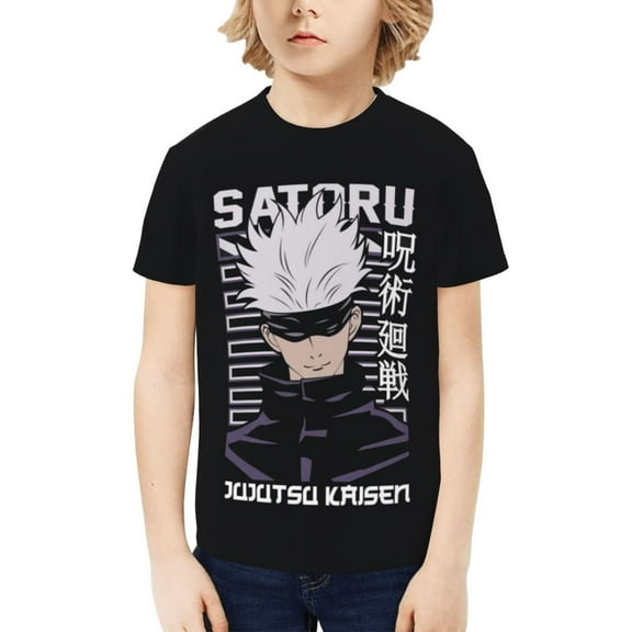 Jujutsu Kaisen Satoru Gojo Kids T-Shirt 3d Printed Graphic T-Shirts Boys And Girls Short Sleeve Shirts For Youth Kids X-Small