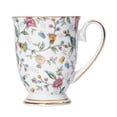 thumbnail image 1 of Taza de cerámica para mujeres Regalo Taza de té de cerámica con mango Diseño floral Floral Decorative Creative Drinkware Copa de leche Taza de café Flor multicolora, 1 of 8